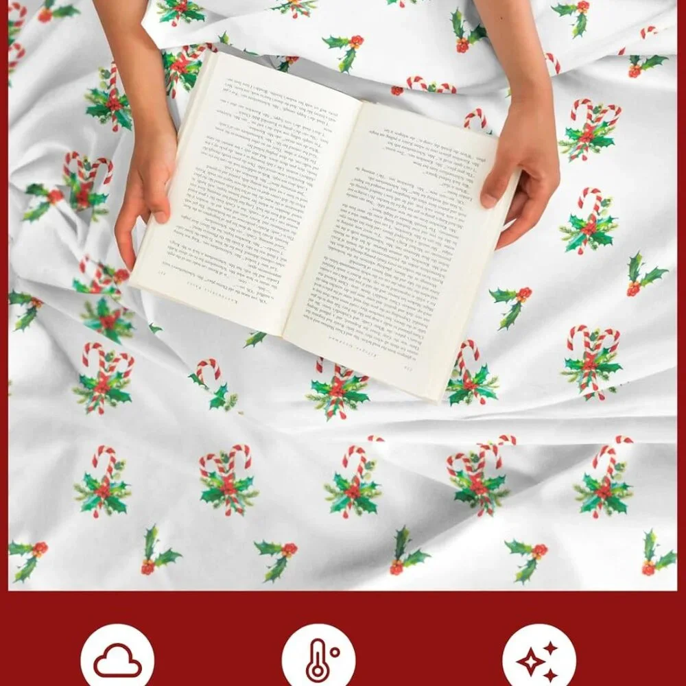 CGK LINENS QUEEN/KING CHRISTMAS SHEET SETS NIP